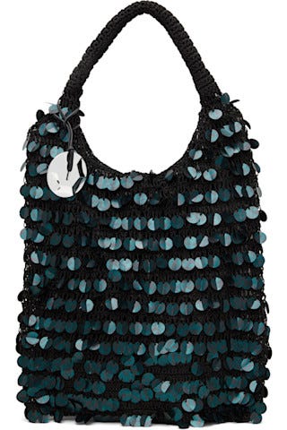 Borsa a rete con paillettes