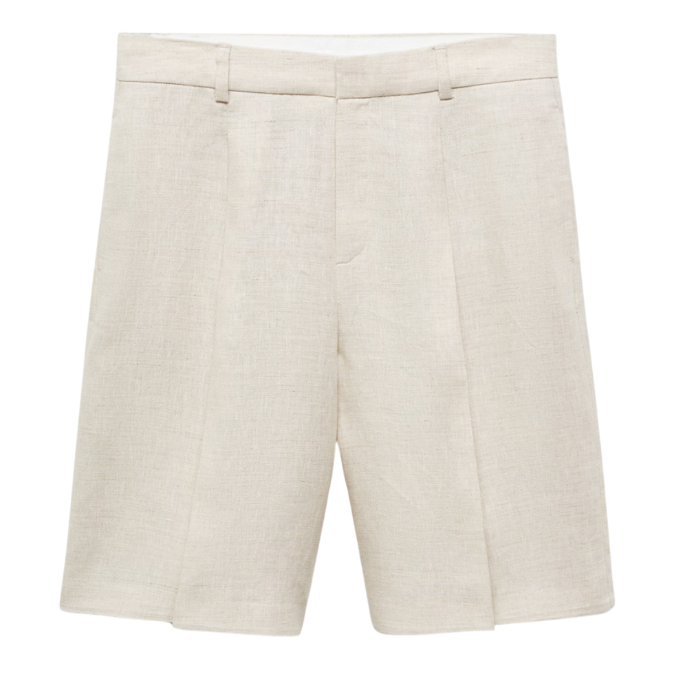 Mango linen bermuda