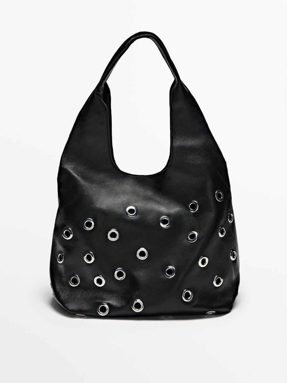 Nappa Leather Bag With Eyelets