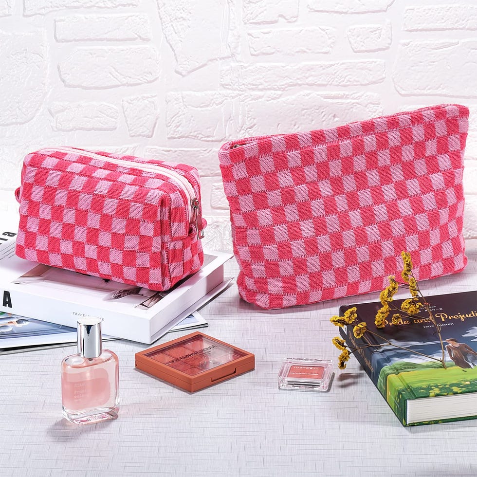 Checkered Makeup Bags