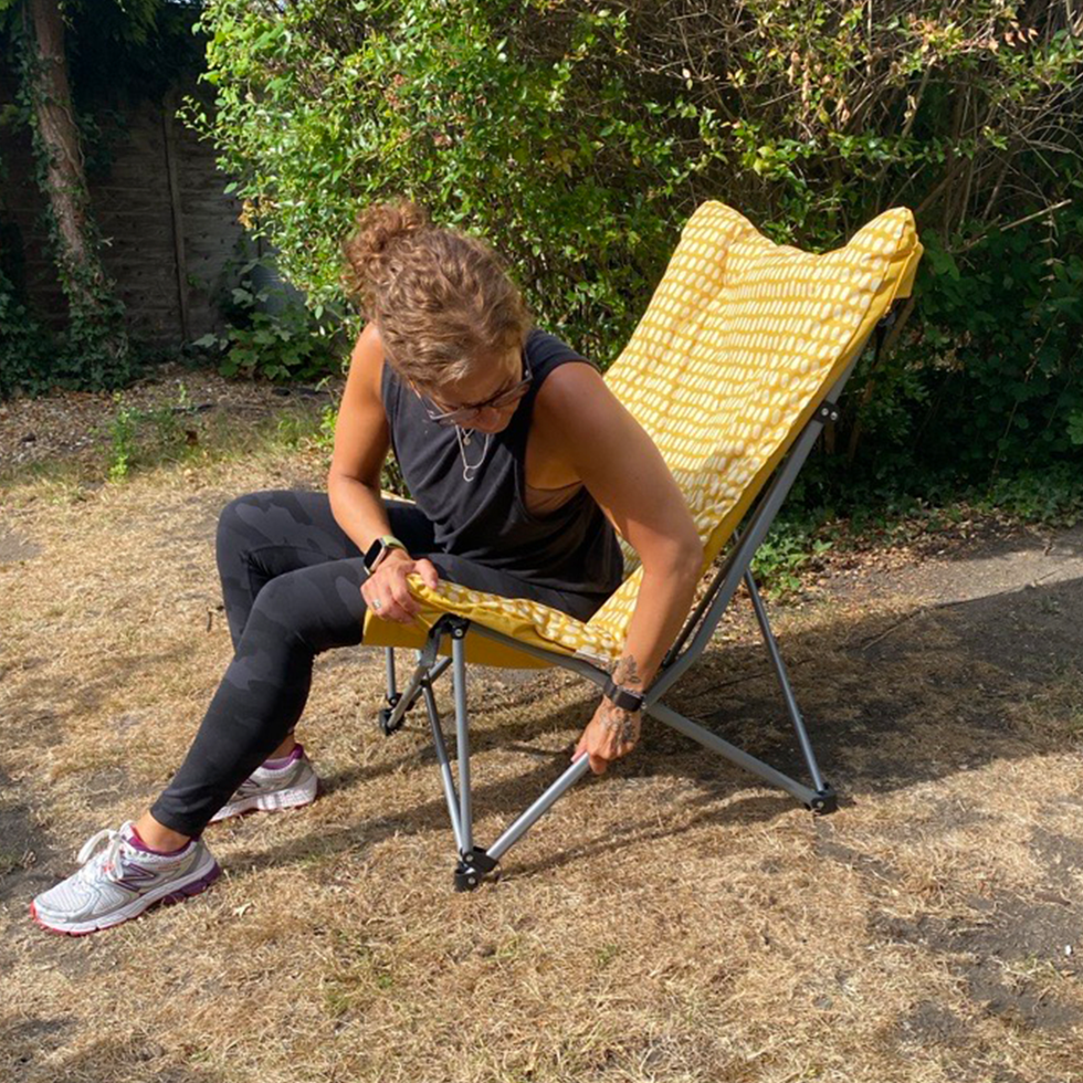 Padded Yellow Ochre Camping Chair