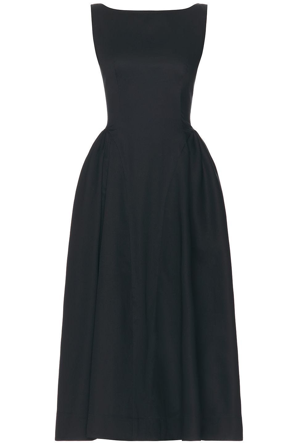 Midikleid aus Stretch-Baumwollsatin