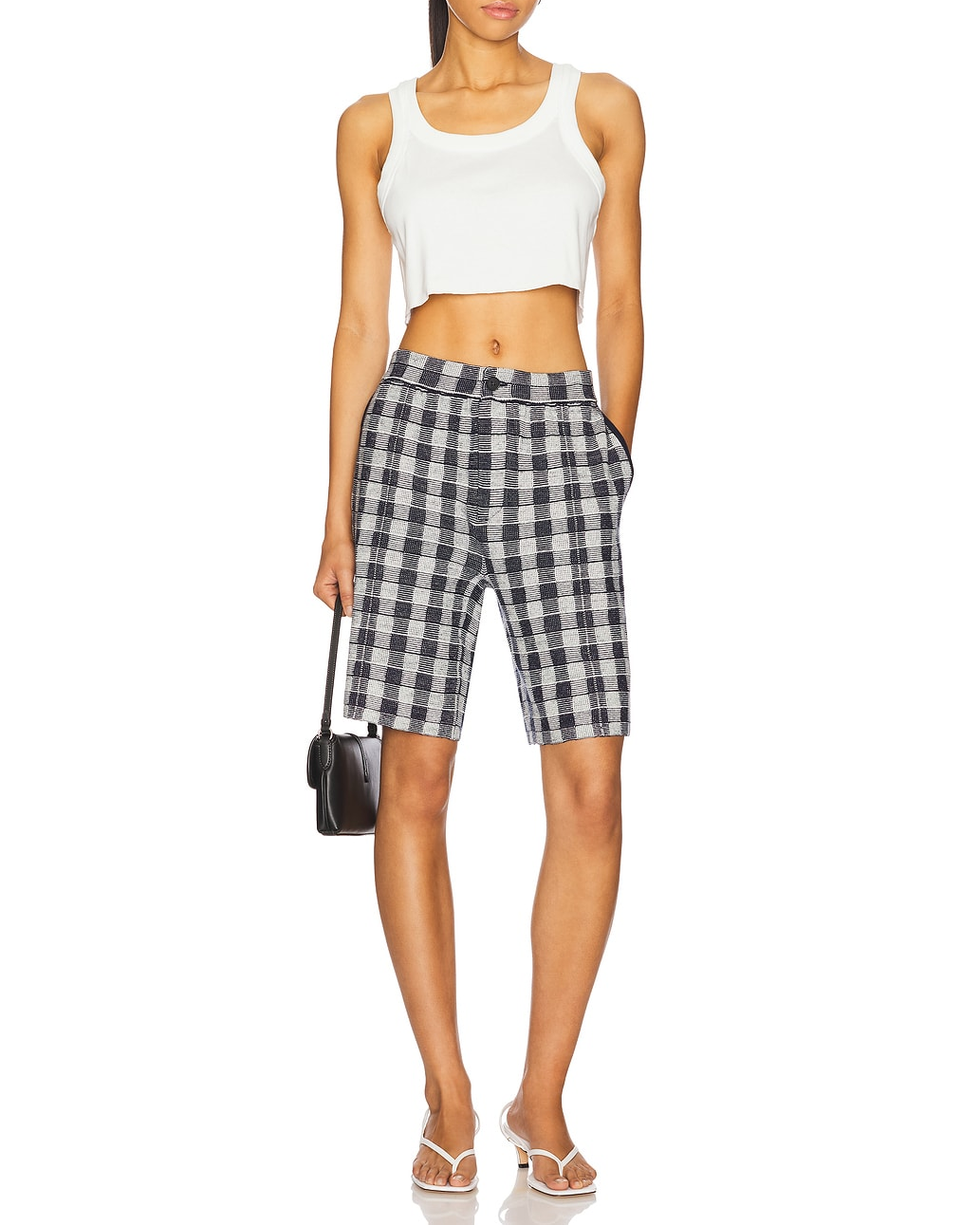 Gingham Bermuda Şort