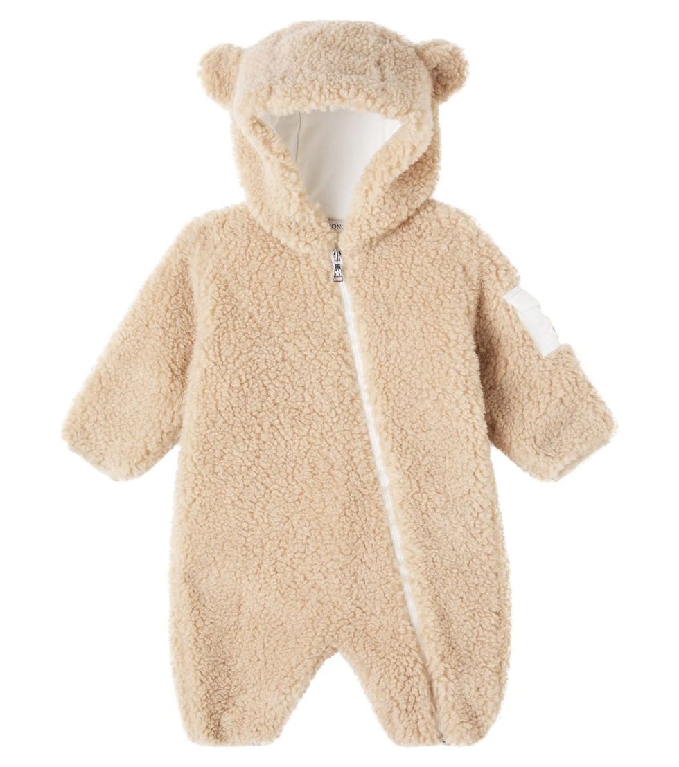 Baby Teddy hooded playsuit
