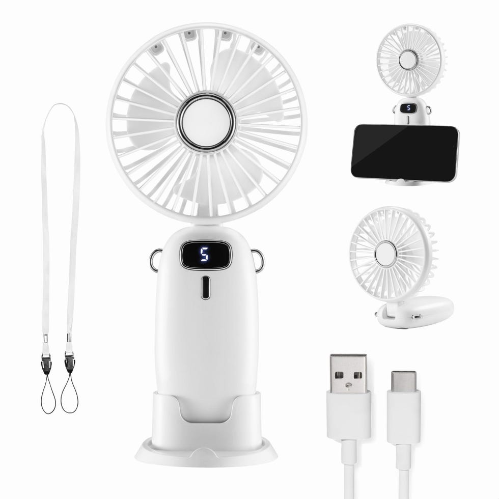 Rechargeable Handheld Fan & Phone Holder