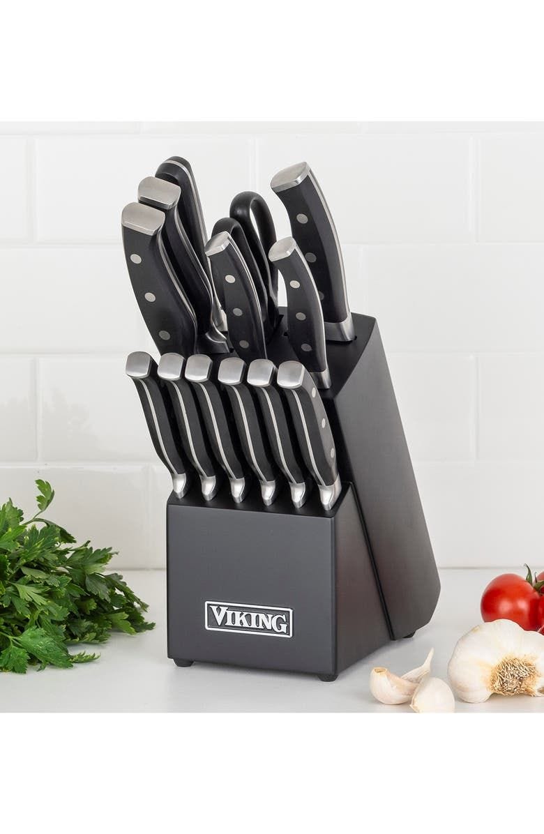 14-Piece German Steel Knife Block Set