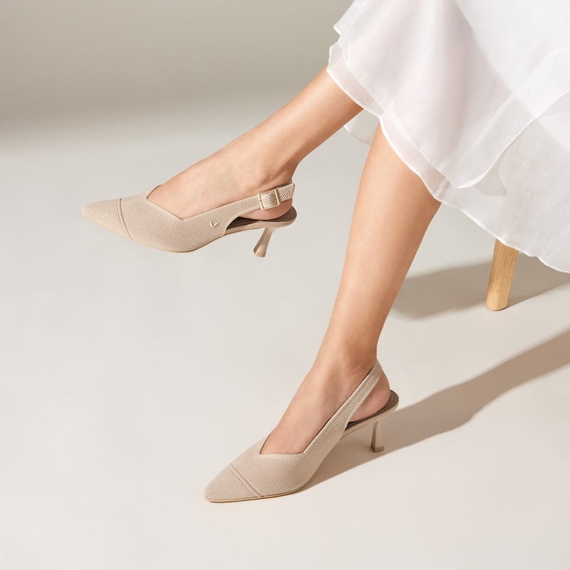 The Cushioned One: Pointed-toe Slingback Addison Sandals