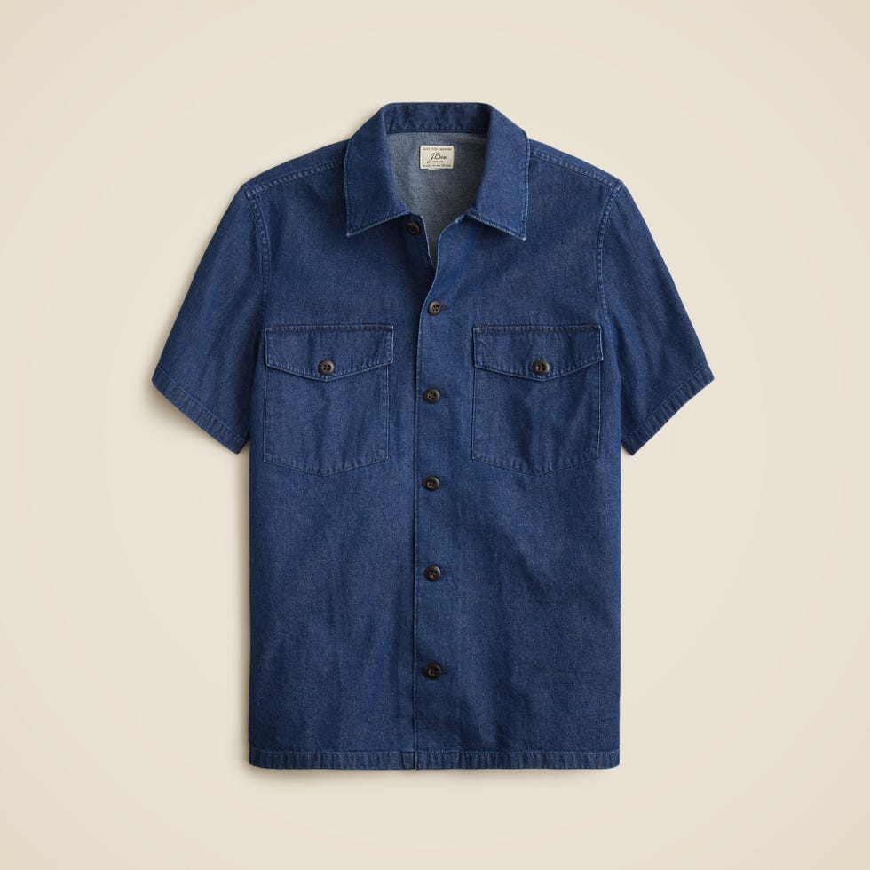 J.Crew Short-sleeve midweight denim workshirt
