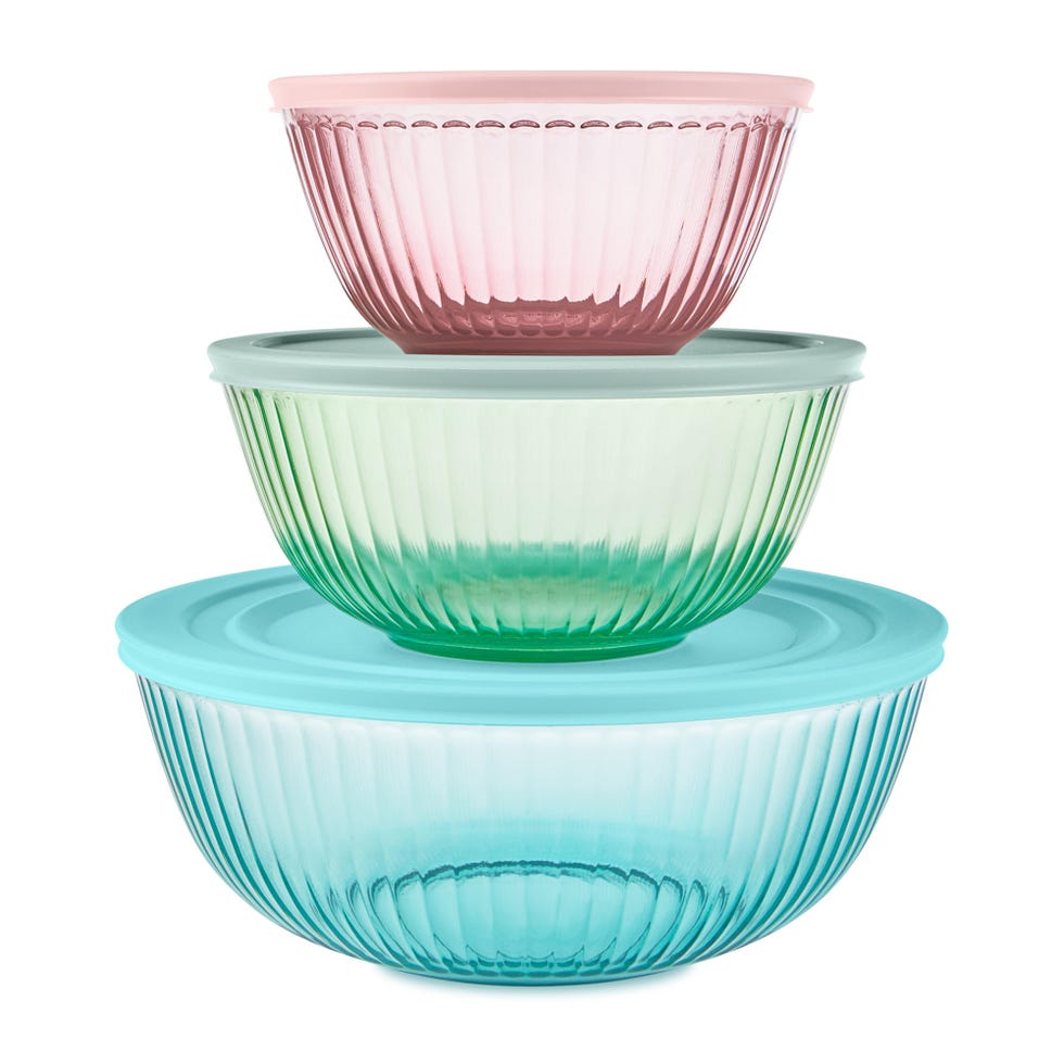 Pyrex Colors Tinted 3-Pack Glass Mixing Bowls With Lids