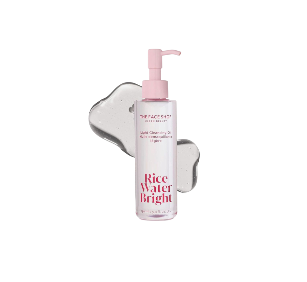 Aceite limpiador facial de luz brillante con agua de arroz