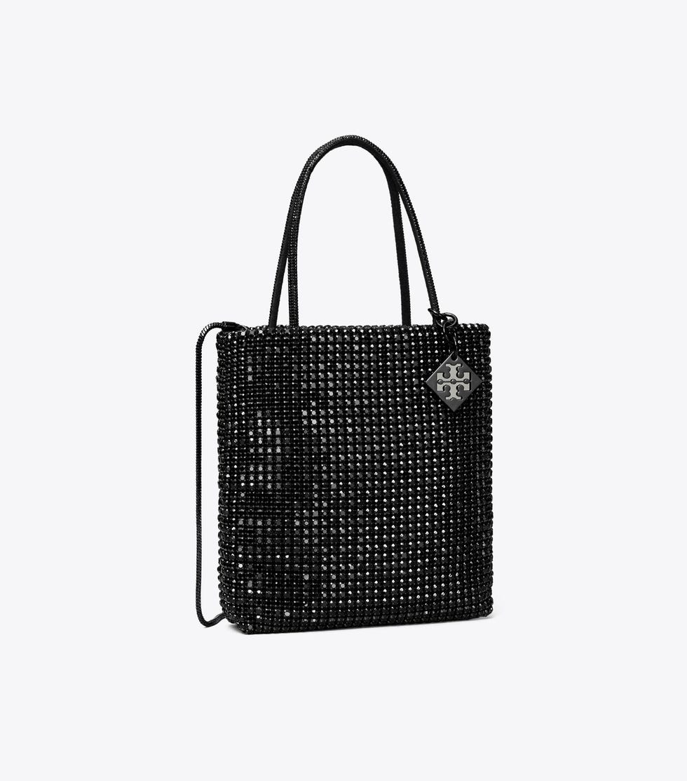 Crystal-Embellished Mini Tote
