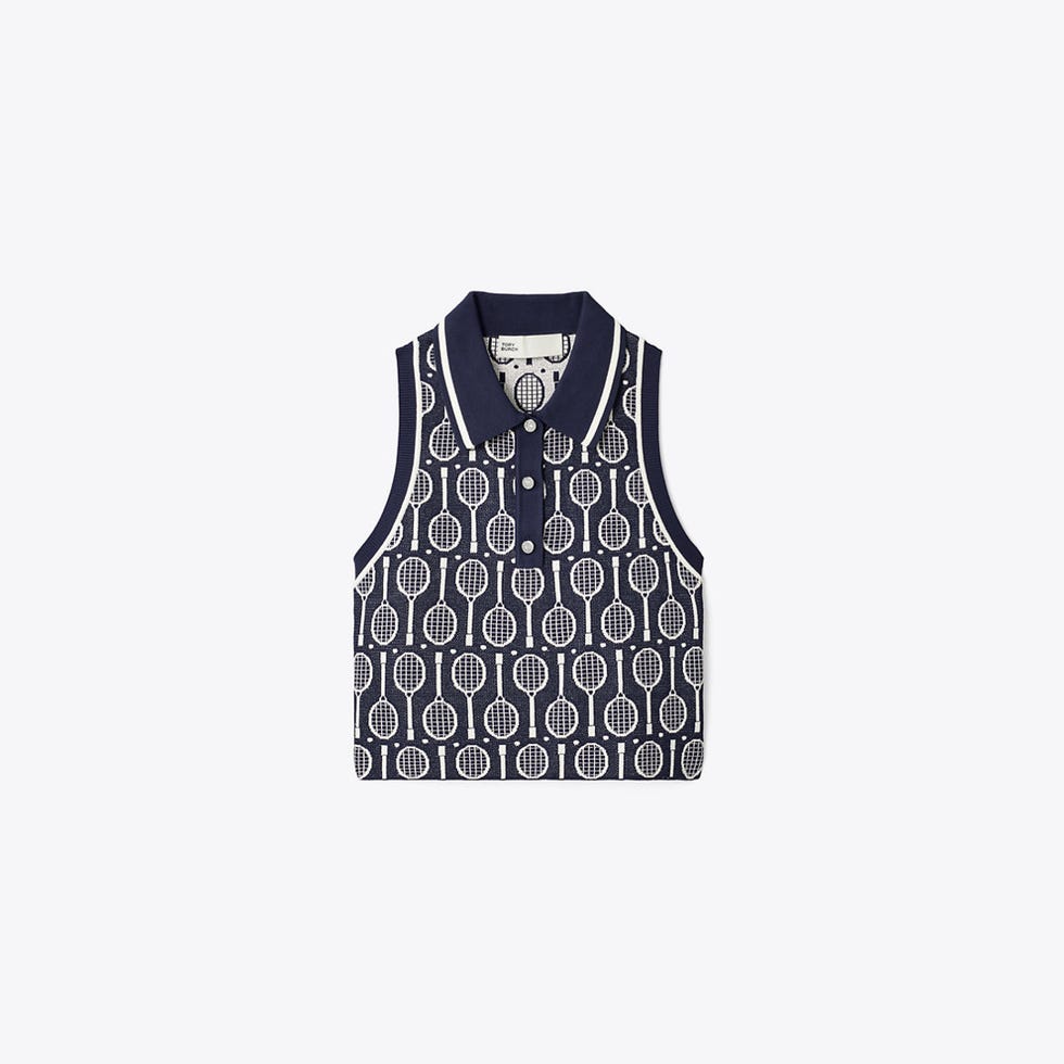 Cropped Tech Knit Polo Tank
