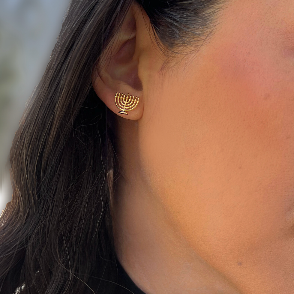 Menorah Stud Earrings