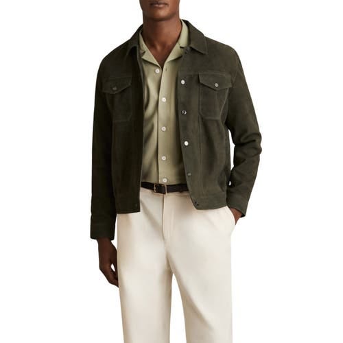 Nico Goat Suede Jacket in Dark Green Nico Goat Suede Jacket in Dark Green