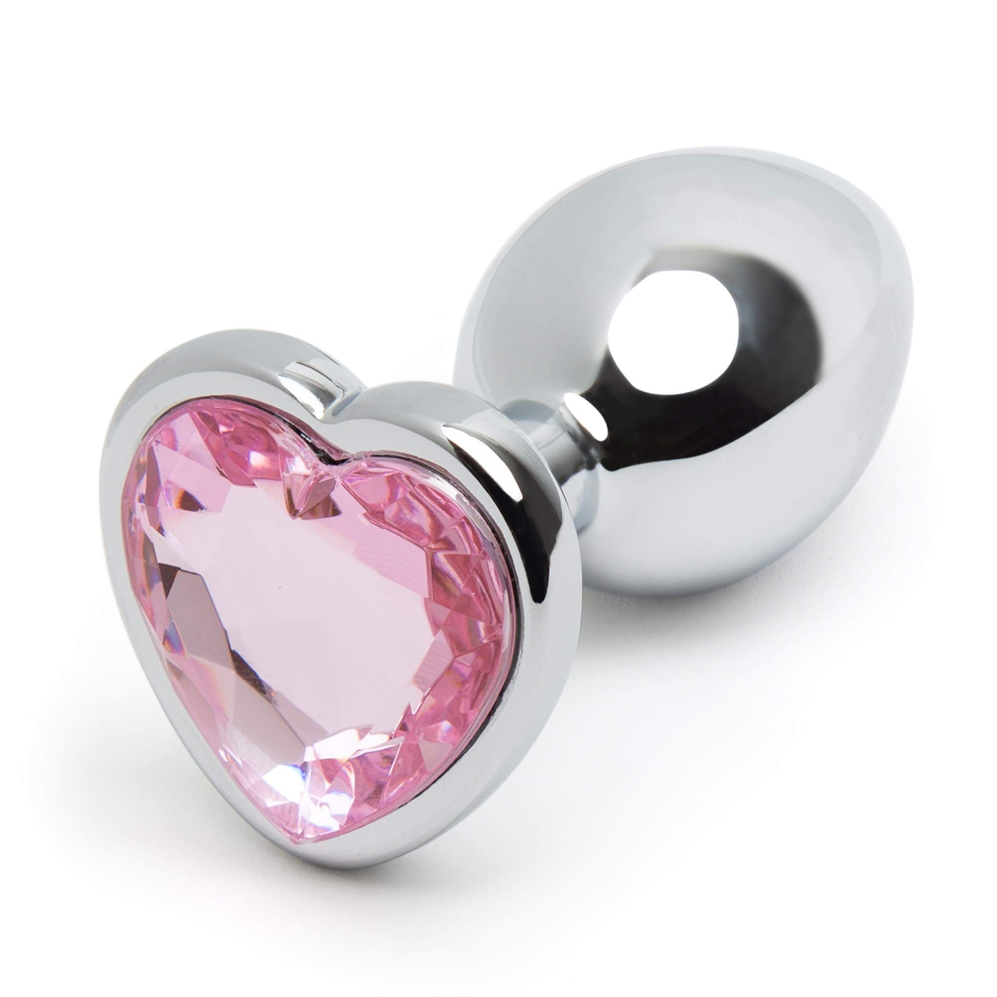 Jewelled Pink Heart Shaped Butt Plug