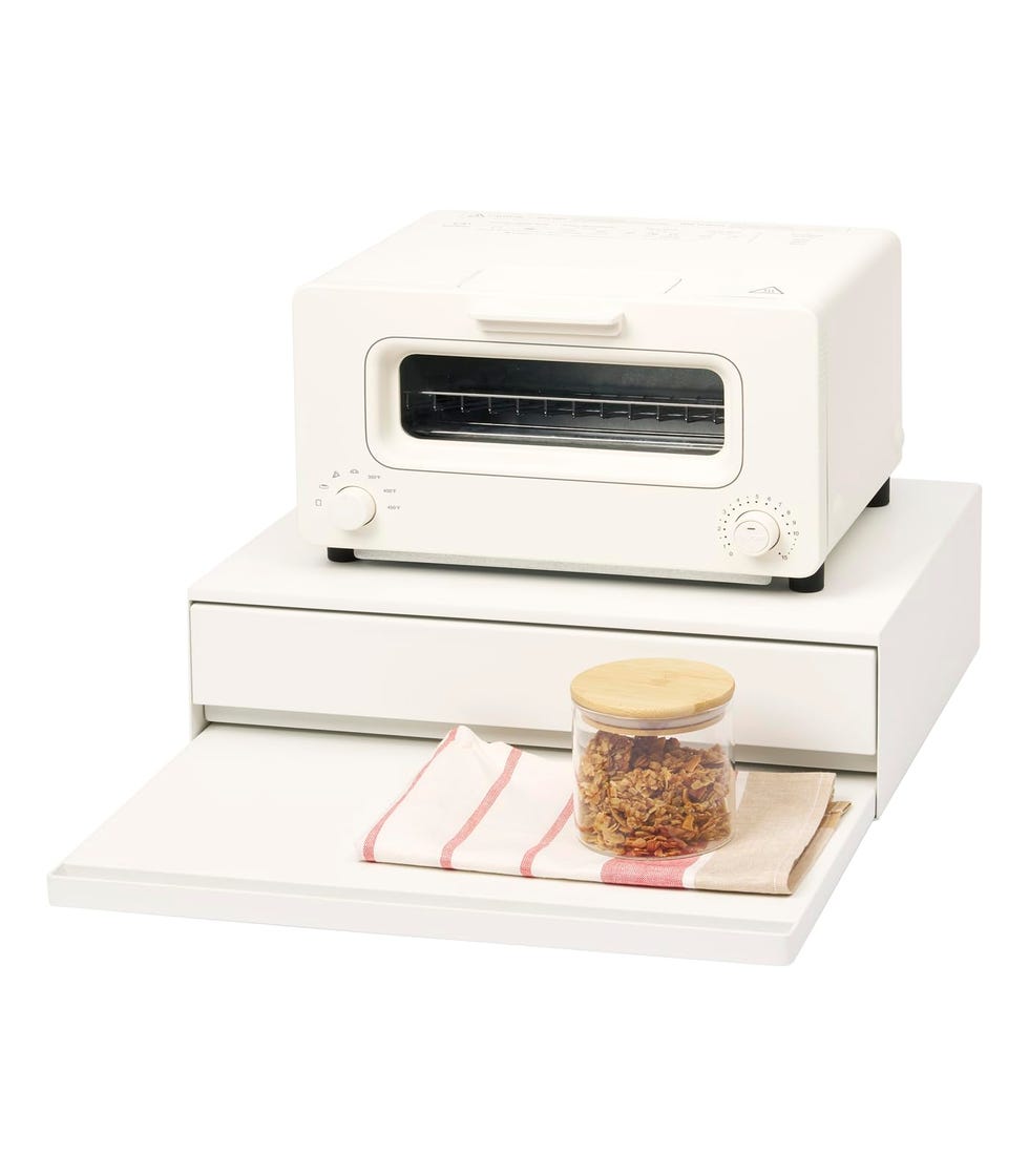 Kitchen Countertop Organizer Appliance Stand With Drawer & Pull-Out Shelf 