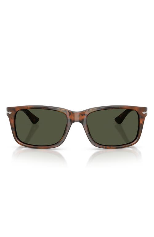 58mm Rectangular Sunglasses in Caffe/Green 