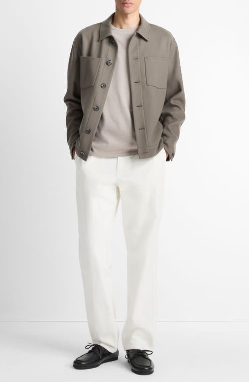 Splittable Wool-Blend Shop Jacket in Smoke