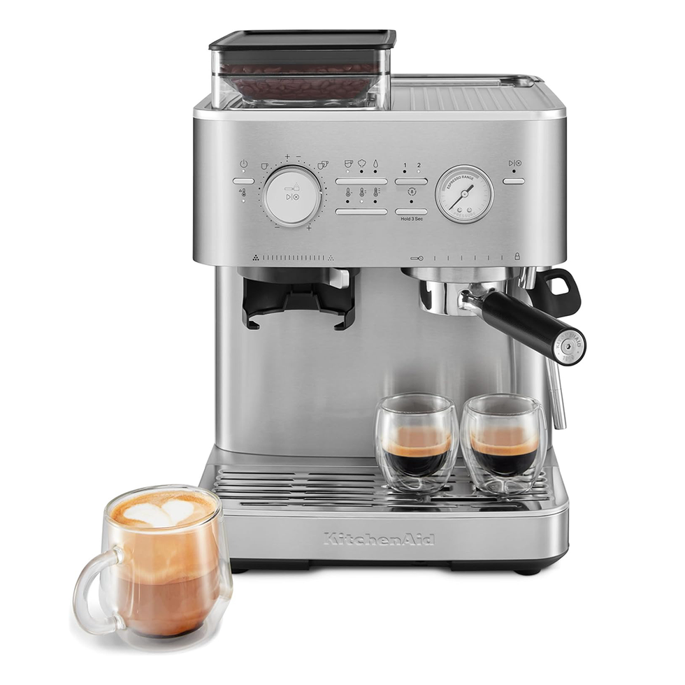 Semi Automatic Espresso Machine with Burr Grinder