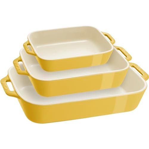 3-Piece Ceramic Rectangular Baking Dishes