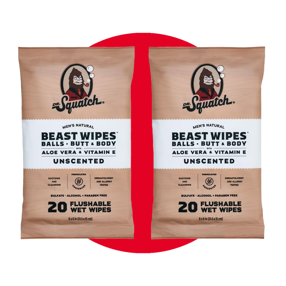 Beast Wipes Flushable Adult Wipes for Men (2 Pack)