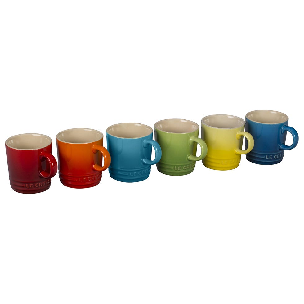 Stoneware Espresso Mugs, Set of 6