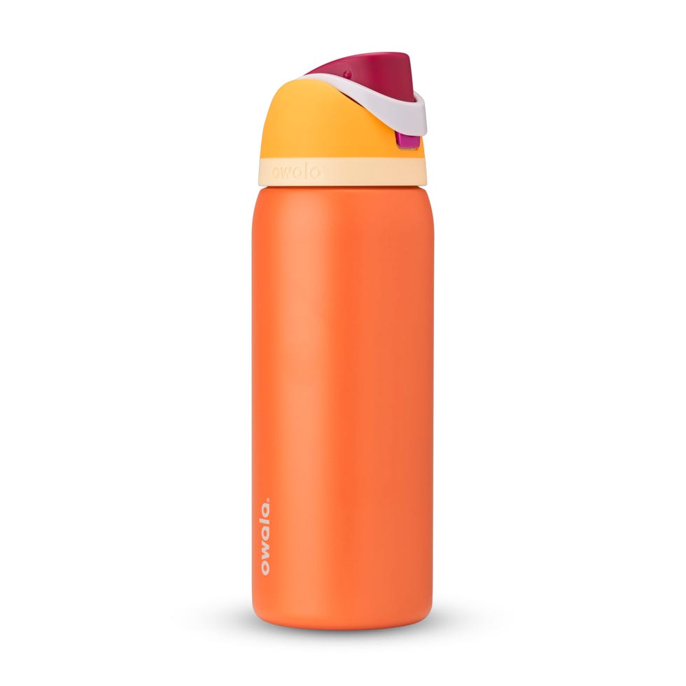 Freeship Botella de agua de acero inoxidable aislada con paja 