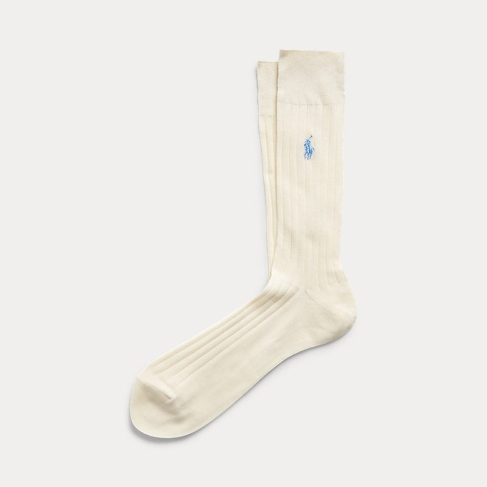 Ribbed Cotton Dress Socks