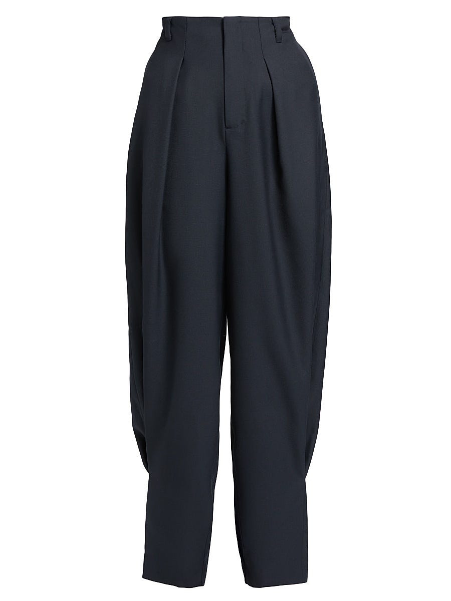 Juniper – Bundfaltenhose mit fassförmigem Bein