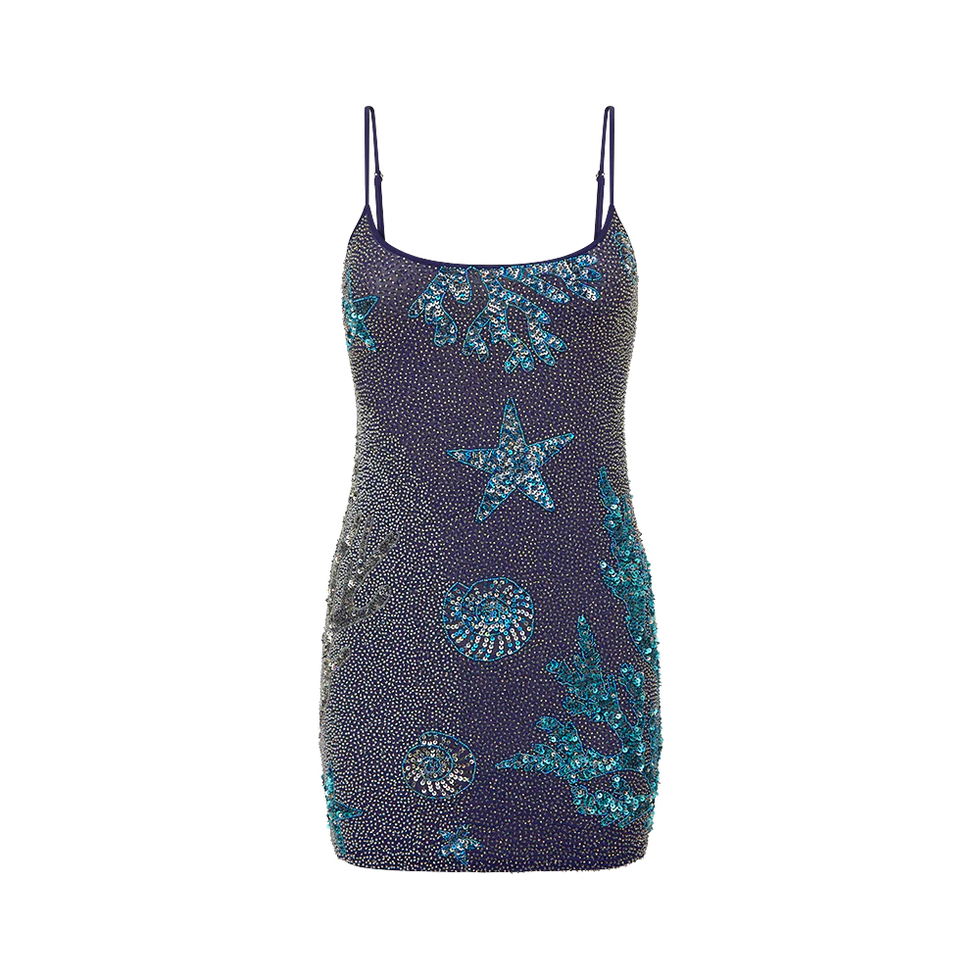 Beaded Seashore Mini Dress