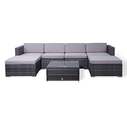 Rattan Outdoor Garden Furniture Nevada Set Seater Sofa