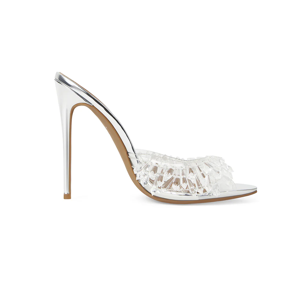 Goldie Clear Drip Chandelier Open Toe Mules