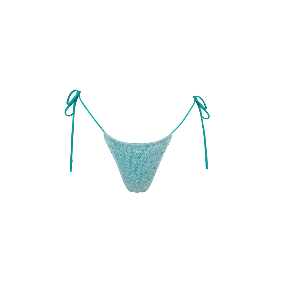 Lio Bikini Bottom - Aqua Sequin