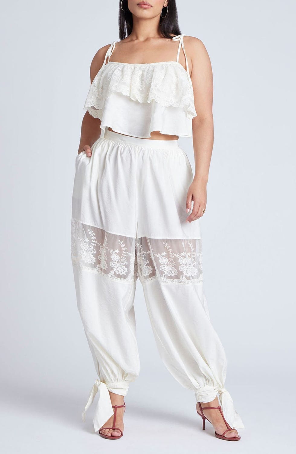 Tie-Ankle Balloon Pants