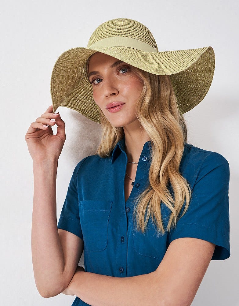 Paper Floppy Hat in Neutral