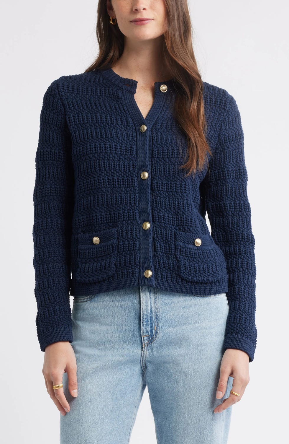 Veste pull texturée