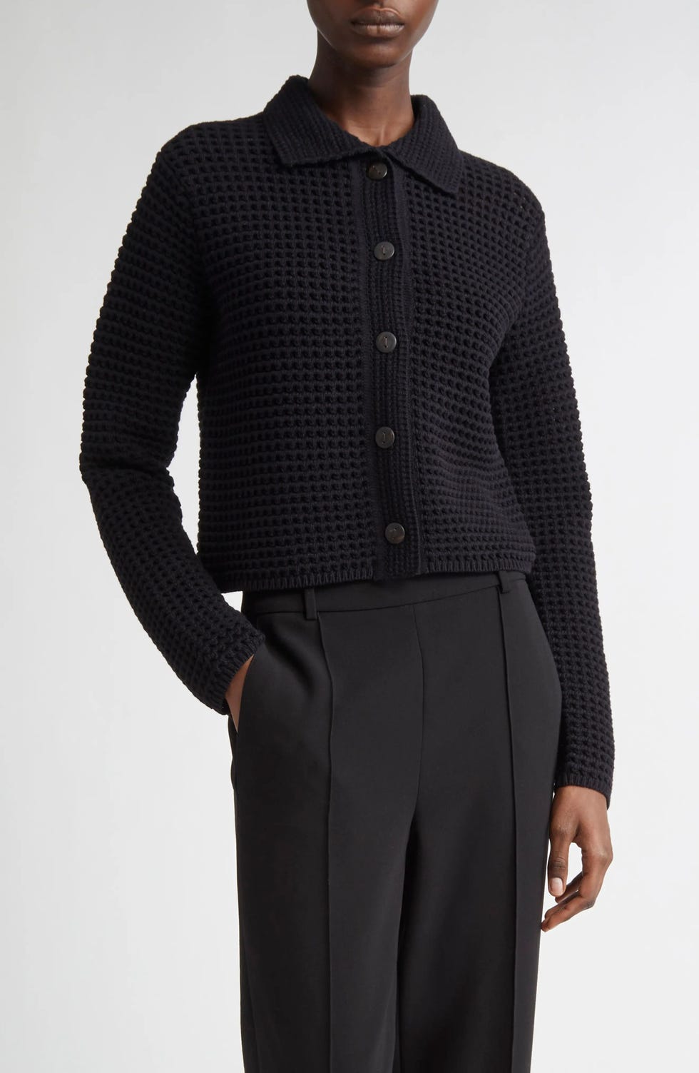 Cardigan à points de bloc