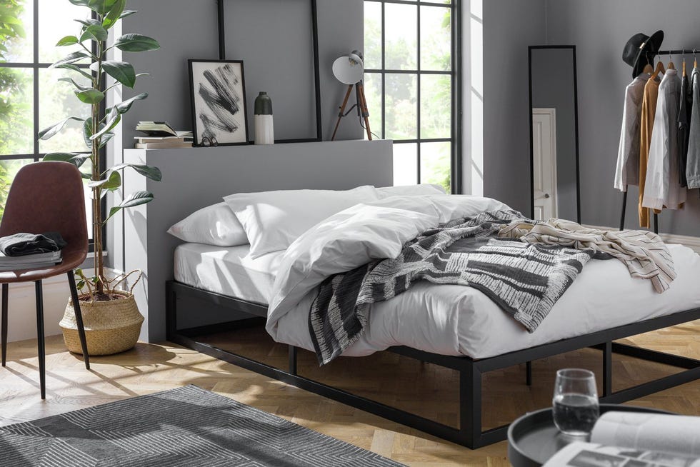 Home Platform Double Metal Bed Frame 