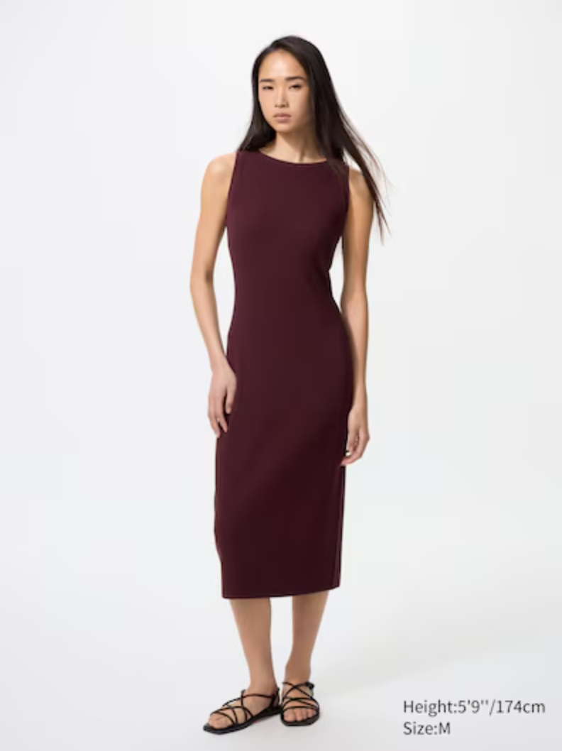 Washable Knit Sleeveless Bra Dress