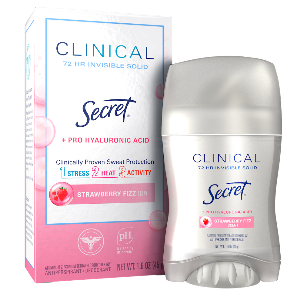 Secret Clinical Strength Antiperspirant and Deodorant Invisible Solid Strawberry Fizz