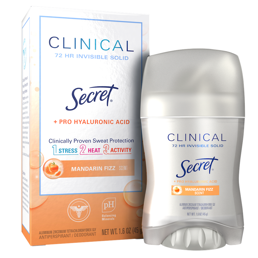Secret Clinical Strength Antiperspirant and Deodorant Invisible Solid Mandarin Fizz