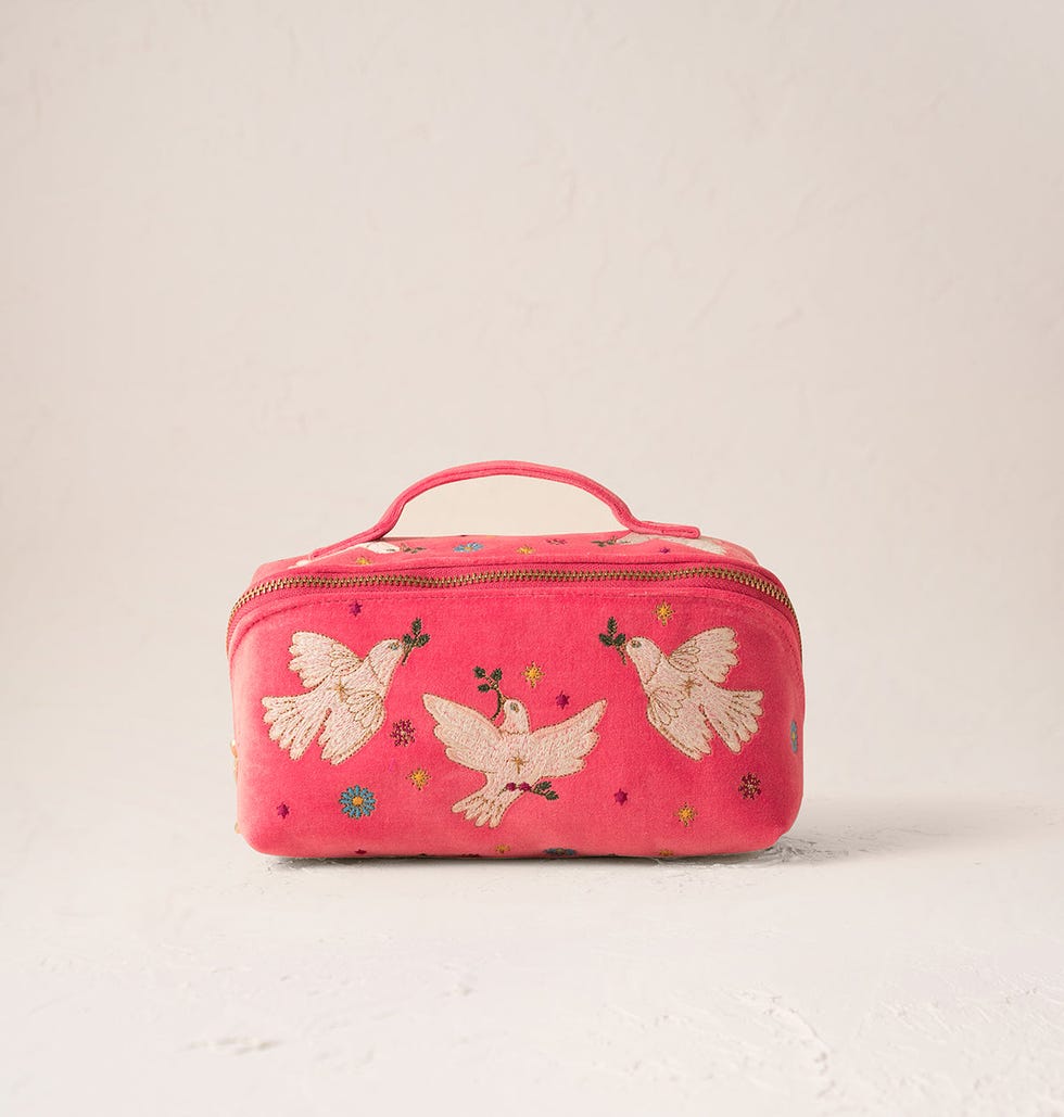 The Open Flat Makeup Bag: Doves of Peace 