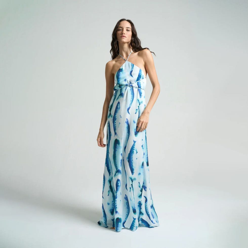 Maxi Halter Dress Sardines