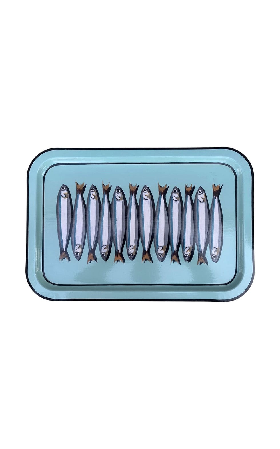 Flat Hand-Painted Iron Tray
