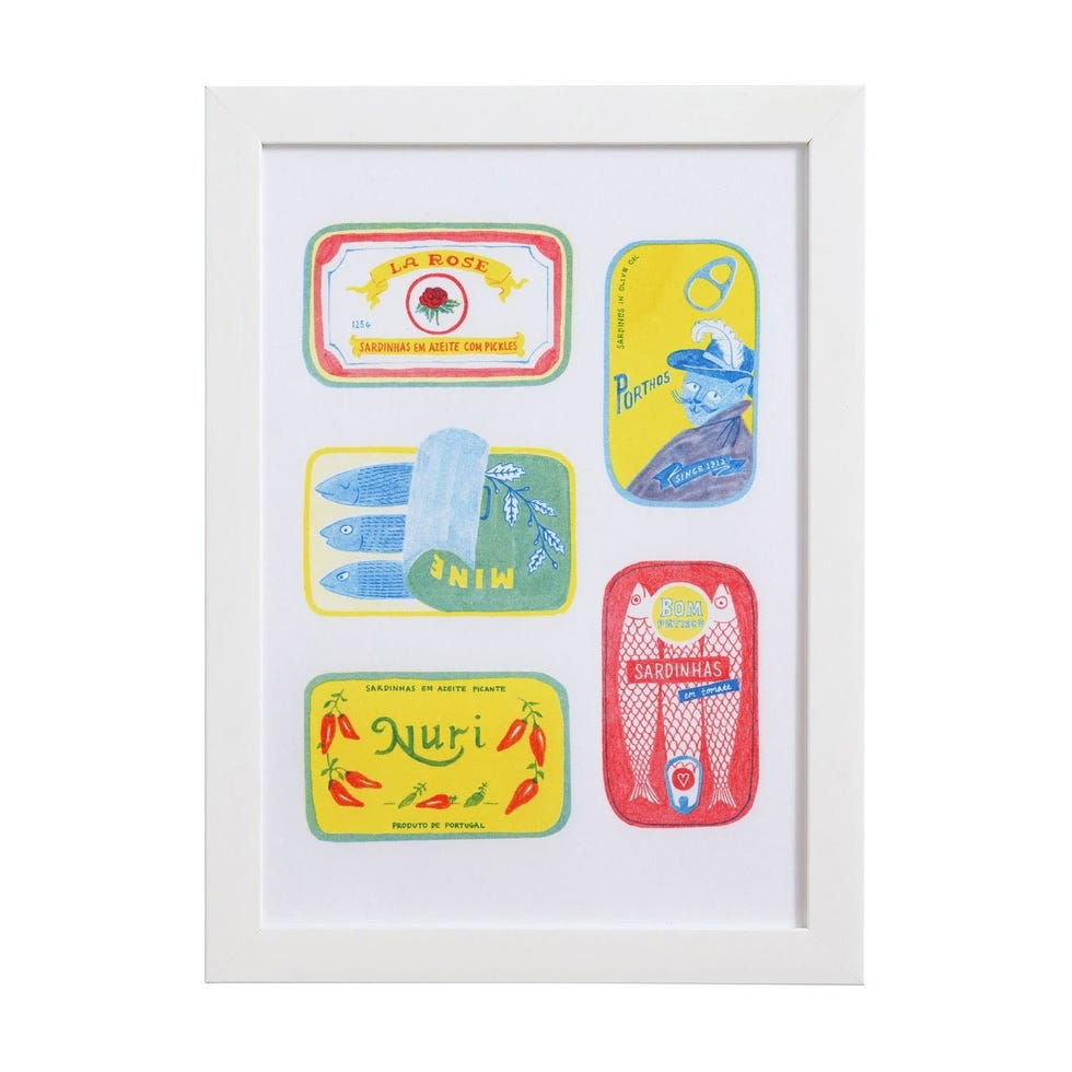 Sardine Tins Risograph Print