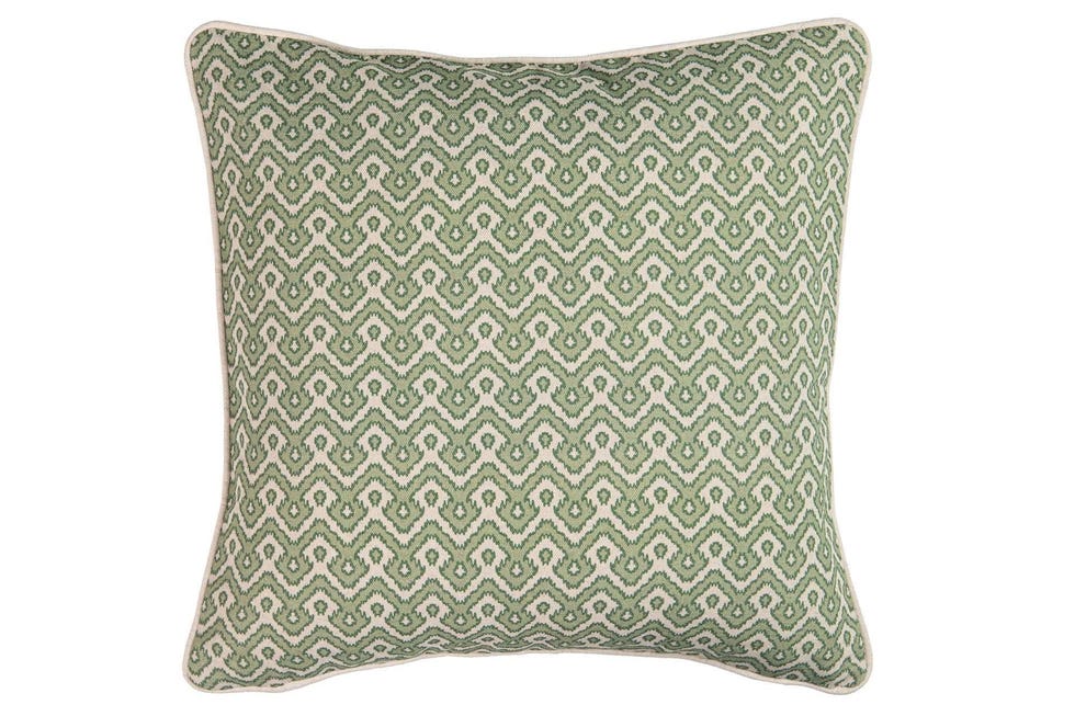 Cojín verde de lino