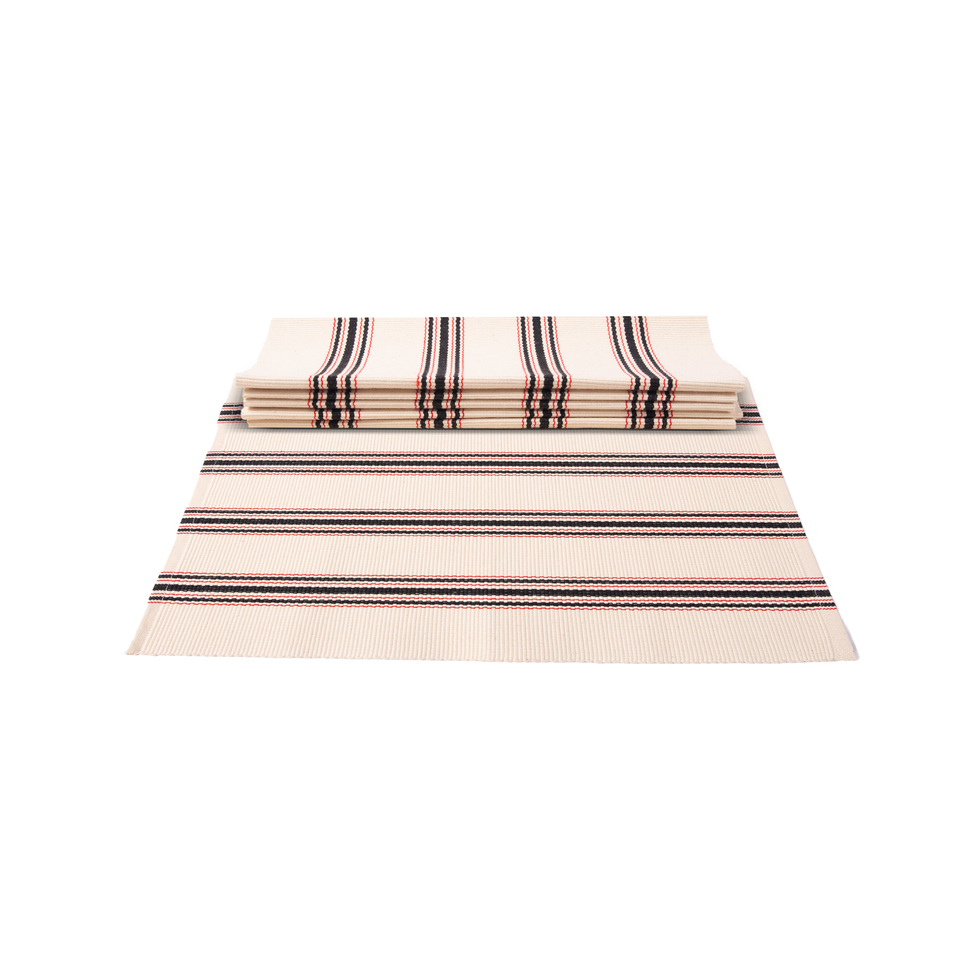 Lot de 4 sets de table rayés Mistari