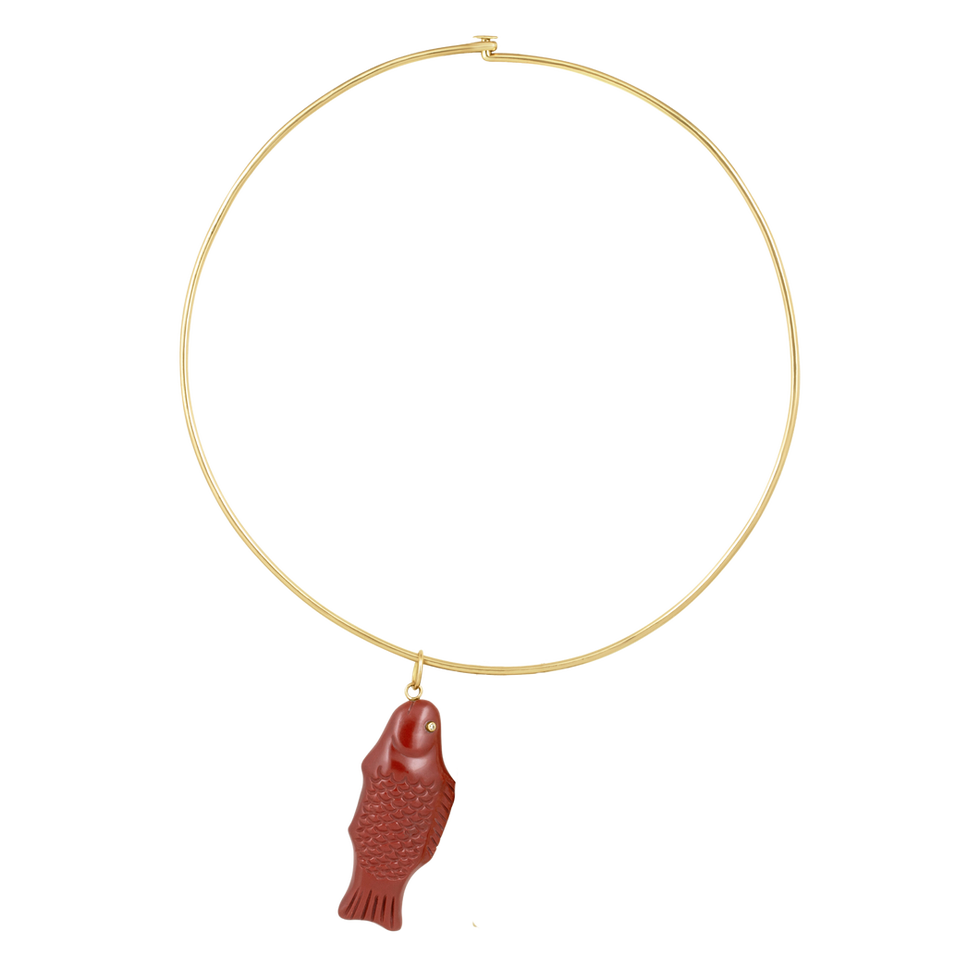 Jasper Swedish Fish Pendant