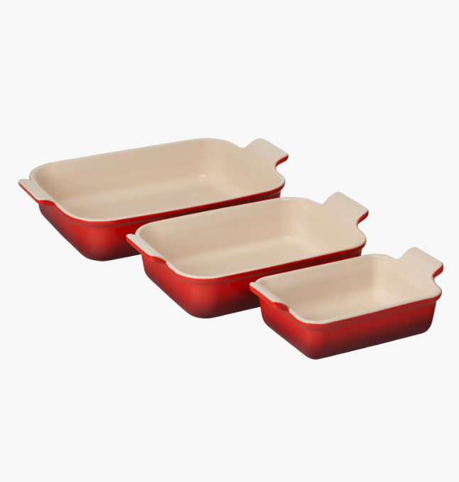 Stoneware Heritage Rectangular Dishes (Set of 3)