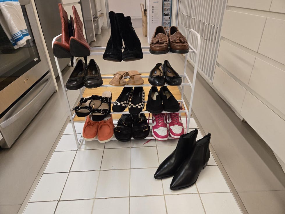  4-Tier Shoe Rack with Adjustable Bars